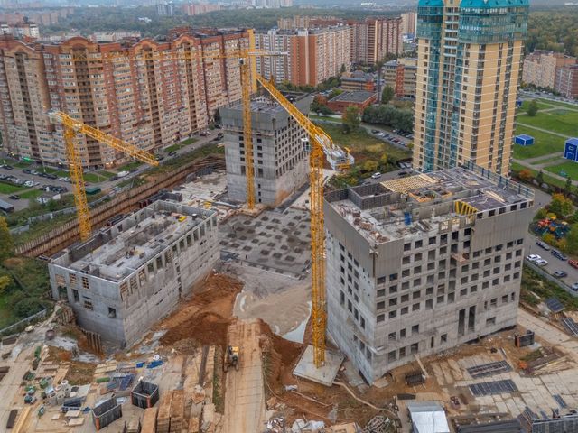 Динамика строительства Сити квартала Отрада - сентябрь