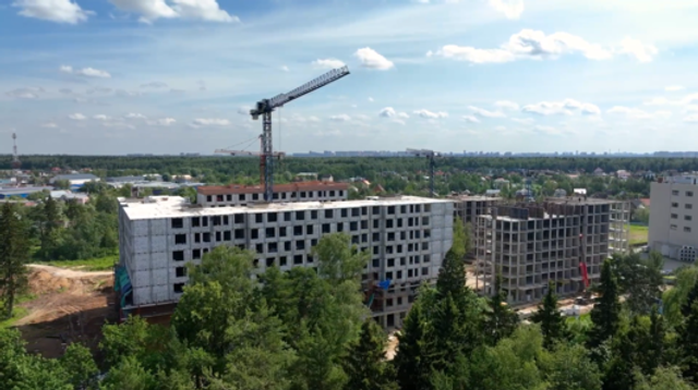 Ход строительства Смарт квартала Лесная Отрада (1-я и 2-я очереди) - июнь